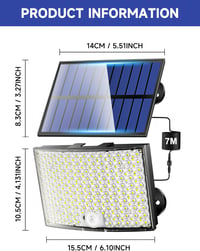 COOLNIGHT 268 LED Napelemes Mozgásérzékelős Kültéri Lámpa 2db Távirányítóval IP65 9