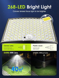 COOLNIGHT 268 LED Napelemes Mozgásérzékelős Kültéri Lámpa 2db Távirányítóval IP65 3