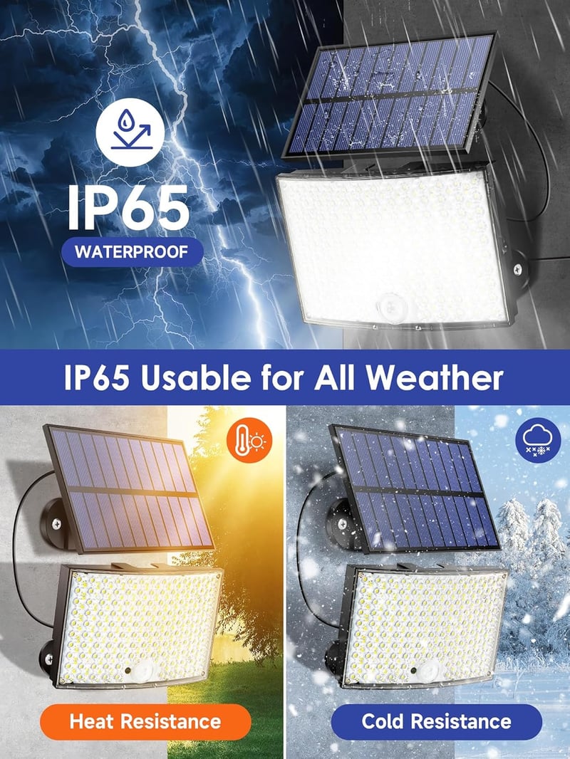 COOLNIGHT 268 LED Napelemes Mozgásérzékelős Kültéri Lámpa 2db Távirányítóval IP65