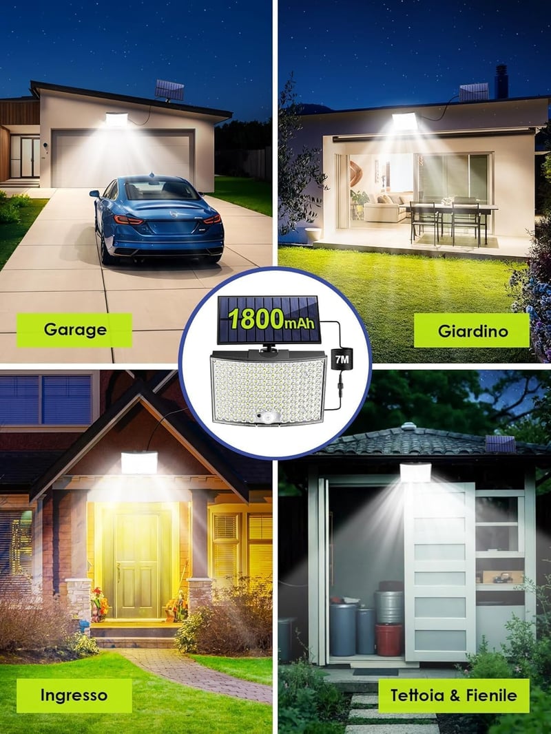 COOLNIGHT 268 LED Napelemes Mozgásérzékelős Kültéri Lámpa 2db Távirányítóval IP65