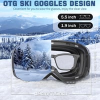 COOLOO Mágneses Síszemüveg OTG Anti-Fog UV Védelem Férfi Női Serdülő 5