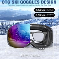COOLOO Mágneses Síszemüveg OTG Anti-Fog UV Védelem Unisex 5