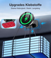 Coolpow MagSafe autós telefontartó 15W vezeték nélküli töltéssel iPhone 17/16/15/14-hez 5