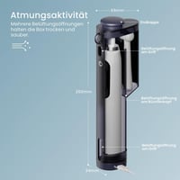 Husă de călătorie CoolSmile pentru periuțe de dinți electrice Oral-B cu încărcare Type-C, etui rigid cu orificii de ventilație, pentru seria Oral-B Pro/iO, negru 4