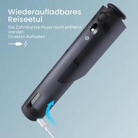 Husă de călătorie CoolSmile pentru periuțe de dinți electrice Oral-B cu încărcare Type-C, etui rigid cu orificii de ventilație, pentru seria Oral-B Pro/iO, negru 3