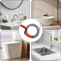 COONE 5 m x 6 mm csatorna lefolyótisztító spirál kézi hajtókarral, leeresztő rugó, konyha fürdő zuhany mosdóhoz 6