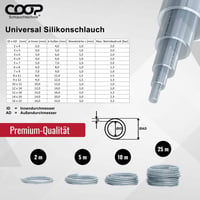 Furtun din silicon Coop Schlauchtechnik, diametru interior 7 mm, 10 metri, grad alimentar, neutru la gust, între -40 și 220 °C, pentru acvariu, laborator, uz casnic 4