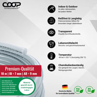 Furtun din silicon Coop Schlauchtechnik, diametru interior 7 mm, 10 metri, grad alimentar, neutru la gust, între -40 și 220 °C, pentru acvariu, laborator, uz casnic 2