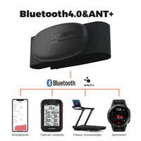 Hrudný snímač tepovej frekvencie CooSpo H6M s Bluetooth a ANT+, EKG meranie, vodoodolnosť IP67, kompatibilný s aplikáciami Wahoo, Polar Beat, Kinomap 5