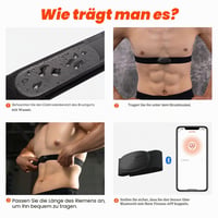 Hrudný snímač tepovej frekvencie CooSpo H6M s Bluetooth a ANT+, EKG meranie, vodoodolnosť IP67, kompatibilný s aplikáciami Wahoo, Polar Beat, Kinomap 7