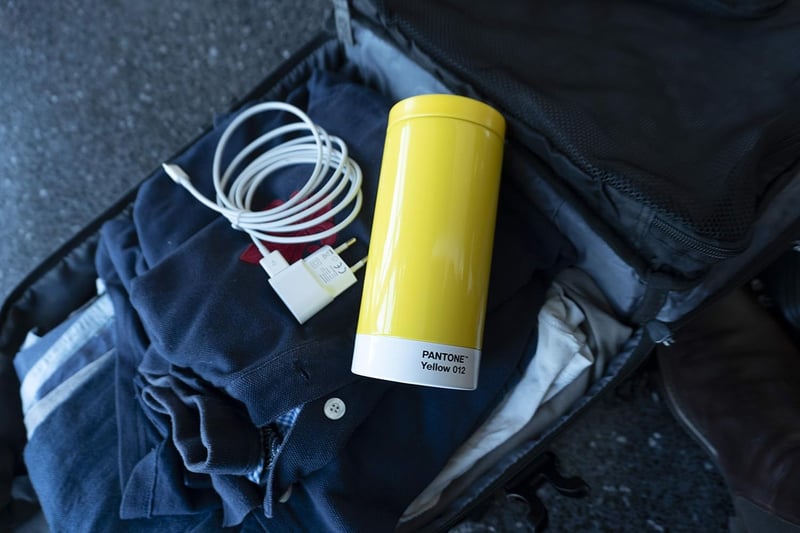 Copenhagen Design Pantone utazó bögre rozsdamentes acél sárga 400ml