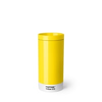 Cestovný hrnček Copenhagen Design Pantone z nehrdzavejúcej ocele, žltý, 400 ml 1