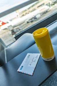 Copenhagen Design Pantone utazó bögre rozsdamentes acél sárga 400ml 6