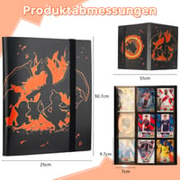 COQOYO album za sakupljanje 360 karata, s 9 džepova po stranici i elastičnom trakom, velika vodootporna mapa za kolekcionare s anime motivima 2