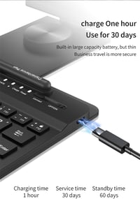 COQUE Galaxy Z Fold 7/6/5/4/3 mobil iroda billentyűzet készlet telefontartó forgatós szárral, stylus ceruzával, vezeték nélküli egérrel, fek 7