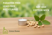 Coraz Home szójawax teafény 80db, illatmentes, paraffinmentes, alumínium pohárban 3