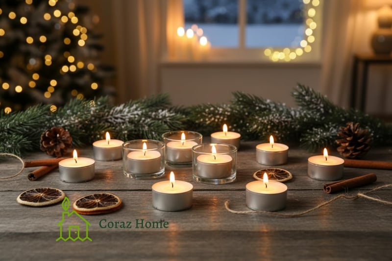 Coraz Home szójawax teafény 80db, illatmentes, paraffinmentes, alumínium pohárban