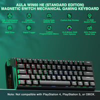 CORBOBO WIN60 HE vezetékes 60% mechanikus gamer billentyűzet mágneses switch hot swap RGB 8000 Hz rapid trigger PC fekete 2