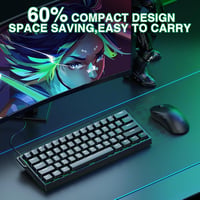 CORBOBO WIN60 HE vezetékes 60% mechanikus gamer billentyűzet mágneses switch hot swap RGB 8000 Hz rapid trigger PC fekete 3
