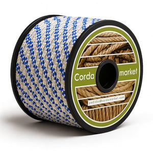 Lano Cordamarket, 8 mm, pre dospelých, unisex, biele, dĺžka 50 m