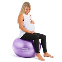 Core Balance gymnastická lopta odolná proti prasknutiu pre tehotné – Fitness Jóga Pilates – 55 cm 65 cm 75 cm 85 cm – Vrátane pumpy – Fialová 1