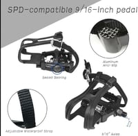 Coriver alumínium SPD kerékpár pedál klipsz szíjjal MTB trekking 4