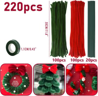 Coriver Pipe Cleaner 200 db Rózsaszín és Zöld Kreatív Kézműves Szett 2