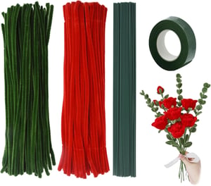 Coriver Pipe Cleaner 200 db Rózsaszín és Zöld Kreatív Kézműves Szett