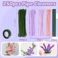 Coriver Virág Pipe Cleaner Szett 4 Szín - Chenille Szár Kézműves Csokor Készítéshez 2