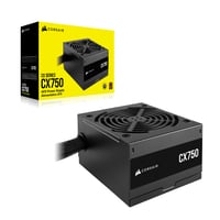 Napájací zdroj Corsair CX750 ATX 750W – Certifikácia 80 Plus Bronze – Nízka hlučnosť – Opletené káble – Nemodulárny – Čierny 8