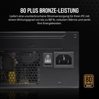 Napájací zdroj Corsair CX750 ATX 750W – Certifikácia 80 Plus Bronze – Nízka hlučnosť – Opletené káble – Nemodulárny – Čierny 4