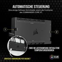 Digitálny ovládač Corsair iCUE COMMANDER CORE XT – ovládanie pre 6 PWM ventilátorov a 264 RGB LED, režim Zero RPM, sledovanie teploty, čierny 5