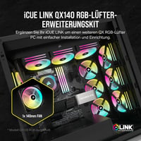 Magnetický ventilátor Corsair iCUE LINK QX140 RGB – 140 mm – čierny 2