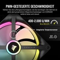 Magnetický ventilátor Corsair iCUE LINK QX140 RGB – 140 mm – čierny 6