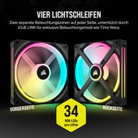 Magnetický ventilátor Corsair iCUE LINK QX140 RGB – 140 mm – čierny 5