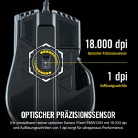 Káblová herná myš Corsair IRONCLAW RGB - 18000 DPI, 7 tlačidiel - čierna 5