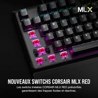 Corsair K70 Core RGB mechanikus gamer billentyűzet MLX Red, AZERTY FR, fekete 3
