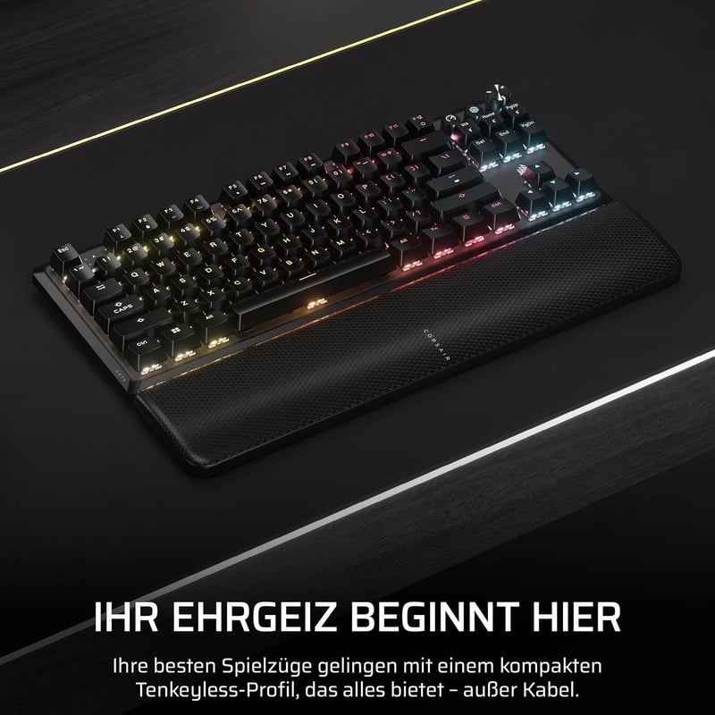 Corsair K70 CORE TKL Wireless RGB Mechanikus Gamer Billentyűzet QWERTZ