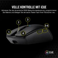 Mouse de Gaming Ultralight Corsair KATAR Elite Wireless – Negru, Fără Fir, Design Ușor 4