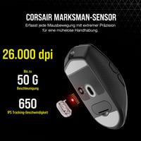 Mouse de Gaming Ultralight Corsair KATAR Elite Wireless – Negru, Fără Fir, Design Ușor 6
