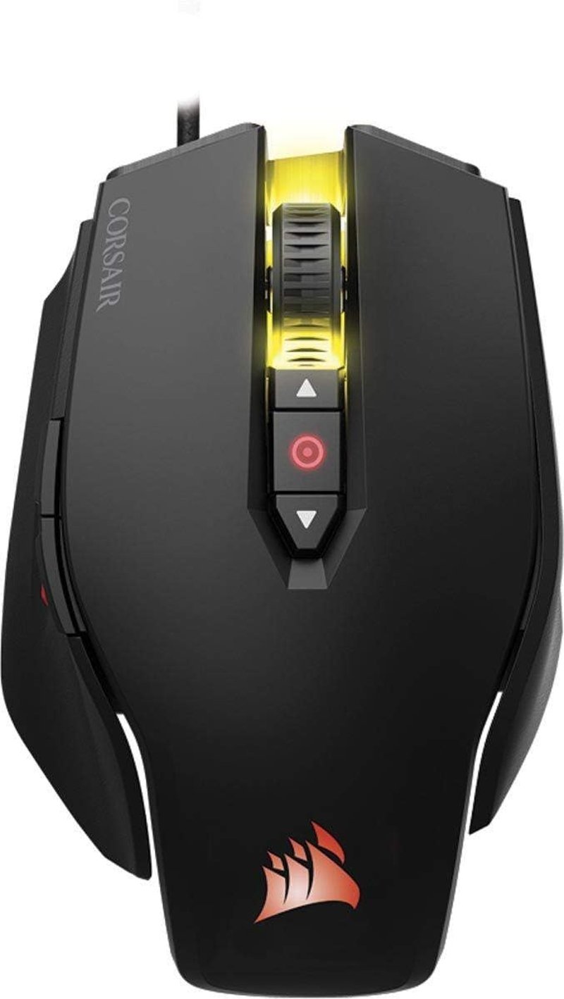 Corsair M65 Pro RGB Gaming Egér 12000 DPI Optikai Szenzor Állítható Súlyok - Mouse, black, Modern