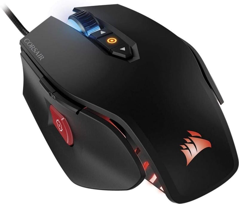 Corsair M65 Pro RGB Gaming Egér 12000 DPI Optikai Szenzor Állítható Súlyok - Mouse, black, Modern