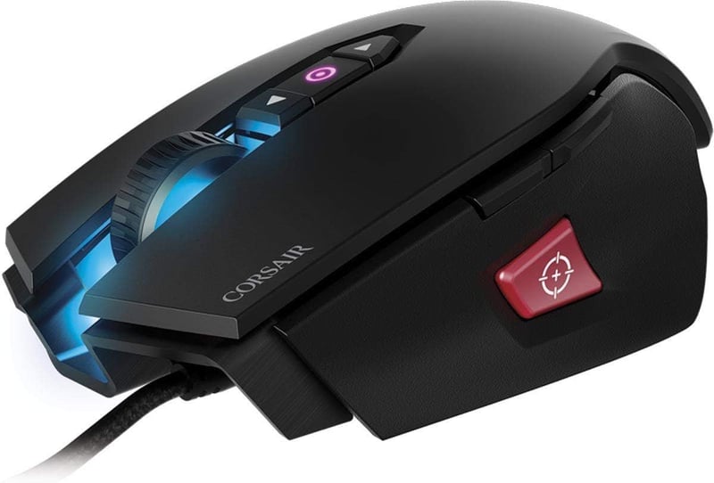 Corsair M65 Pro RGB Gaming Egér 12000 DPI Optikai Szenzor Állítható Súlyok - Mouse, black, Modern