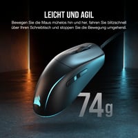 Herná myš Corsair M75 Wired RGB – 26000 DPI – Vymeniteľné bočné tlačidlá – FPS – Čierna – PC 6