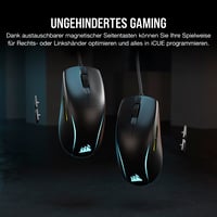 Herná myš Corsair M75 Wired RGB – 26000 DPI – Vymeniteľné bočné tlačidlá – FPS – Čierna – PC 4