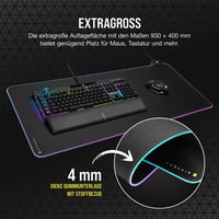 Látková herná podložka pod myš Corsair MM700 RGB - Extended 930x400 mm - čierna 6