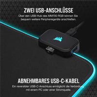 Látková herná podložka pod myš Corsair MM700 RGB - Extended 930x400 mm - čierna 7