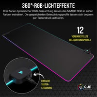 Látková herná podložka pod myš Corsair MM700 RGB - Extended 930x400 mm - čierna 5