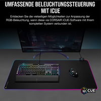 Látková herná podložka pod myš Corsair MM700 RGB - Extended 930x400 mm - čierna 8