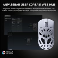 Bezdrôtová herná myš Corsair Sabre v2 PRO MG, biela, odľahčený perforovaný dizajn, na FPS hry, používaná 13